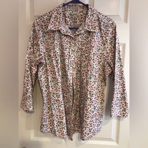 L. L. Bean Women’s Wrinkle-Free Pinpoint Oxford Shirt, 3/4 Sleeve